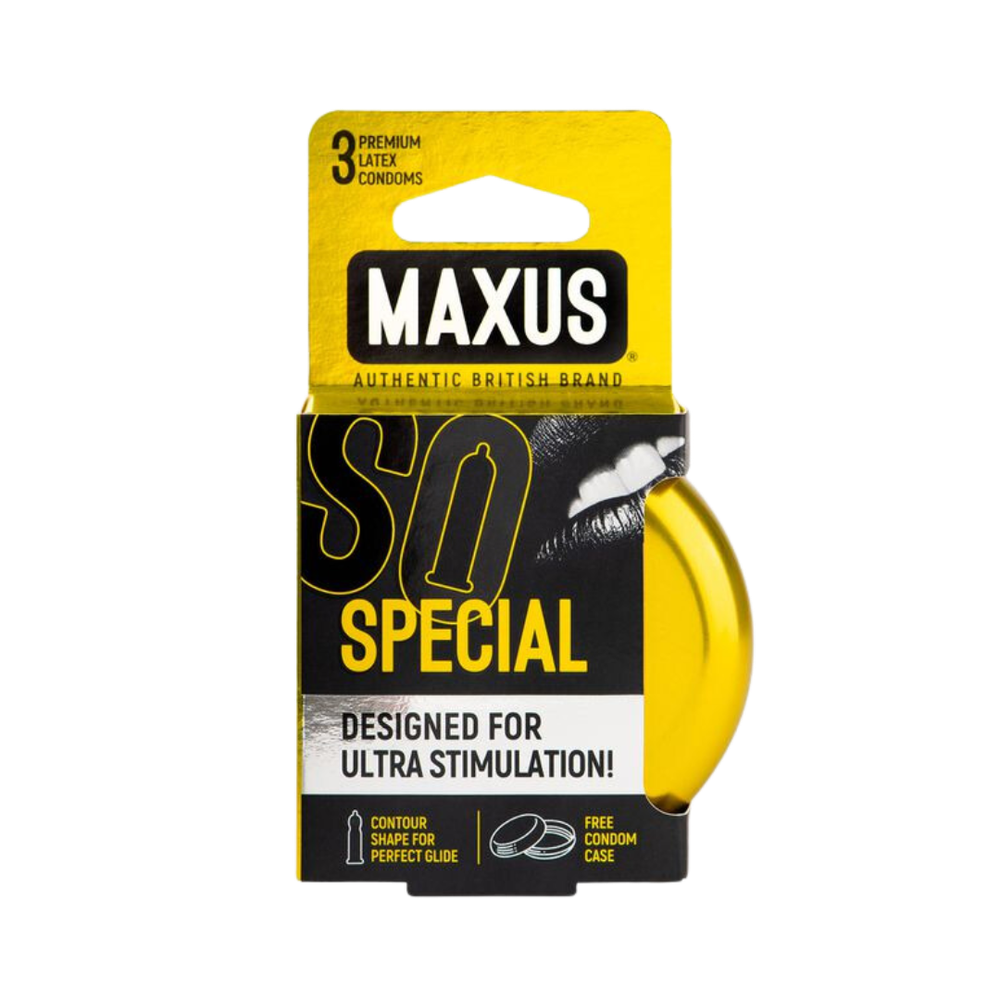 Презервативы Maxus Special, точечно-ребристые в металлическом кейсе