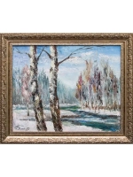 Картина маслом Весенние воды Барабаш