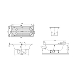 Ванна Villeroy &amp; Boch Cetus 180x80 квариловая слив по центру белый Star White UBQ180CEU2V-96