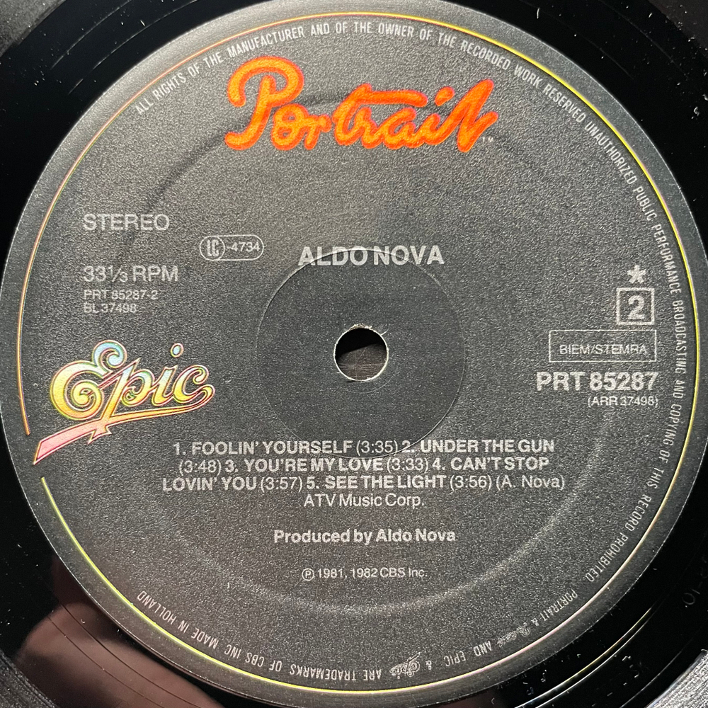 Aldo Nova ‎– Aldo Nova (Голландия 1988г.)