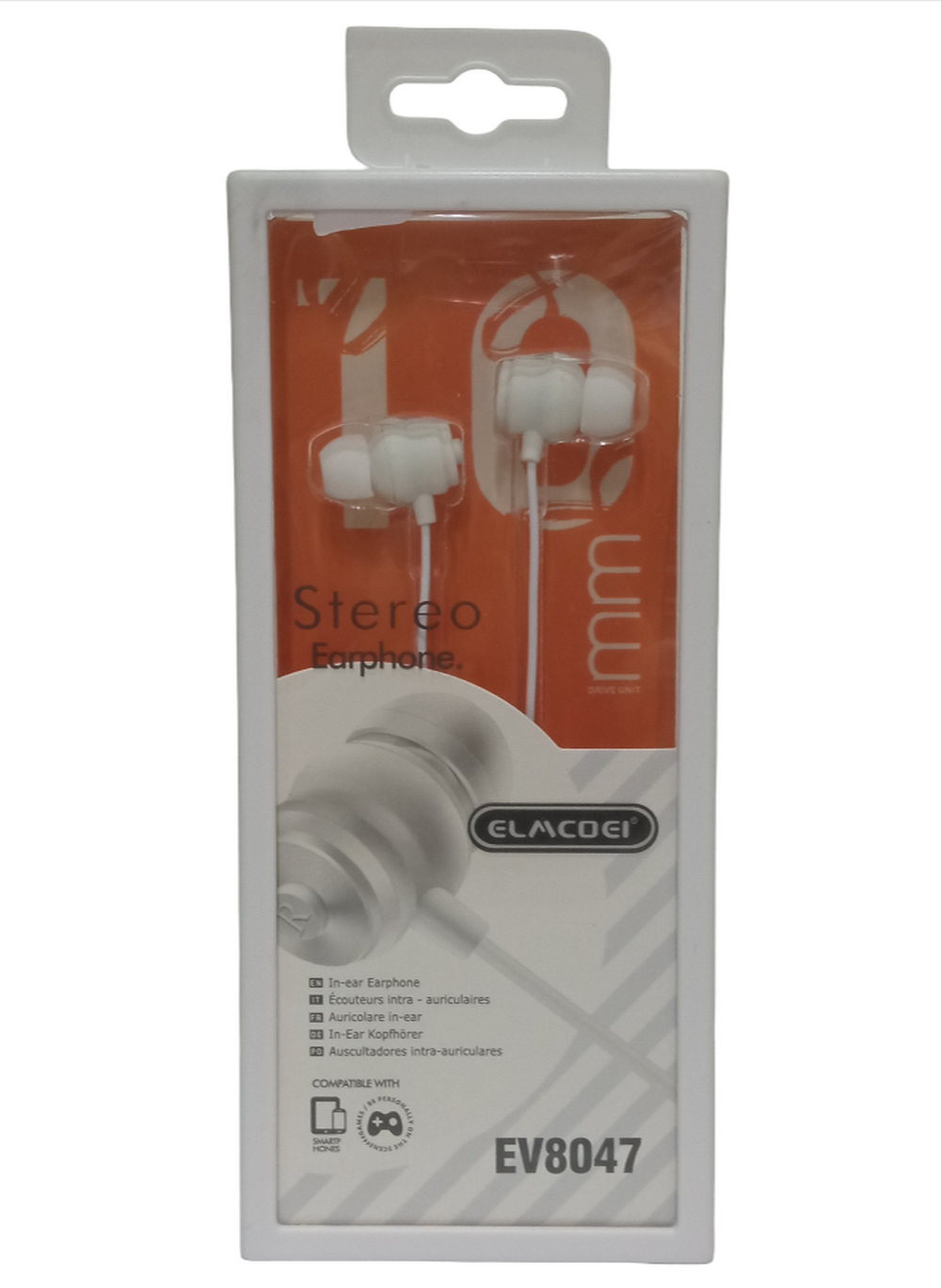 Наушники проводные Stereo Elmcoei (микрофон/Jack 3.5мм.)