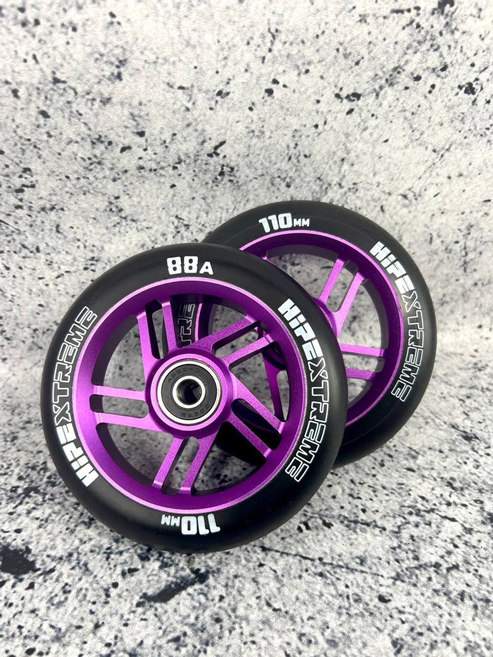 Набор колес HIPExtreme H5 110*24 мм, фиолетовый/черный