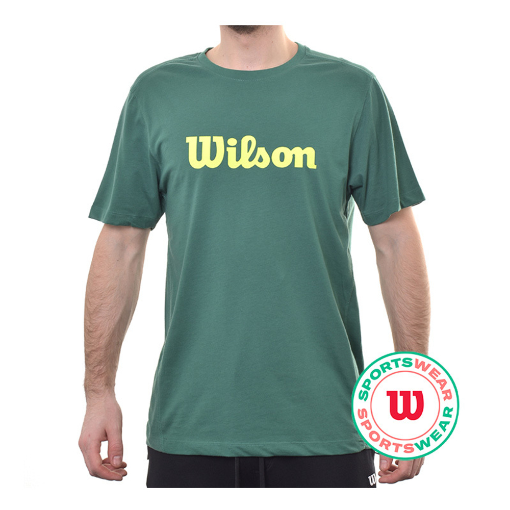 Мужская теннисная футболка Wilson Graphic T-Shirt - зеленый