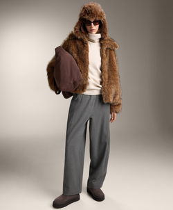 OYSHO Брюки свободного кроя из плотной ткани, маренго