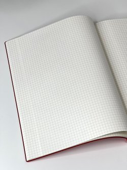 Блокнот А4 200л. (400страниц) в клетку без рамки Красный (К44-875КБР)