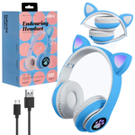 Полноразмерная bluetooth - гарнитура STM-28 CAT JBH голубые