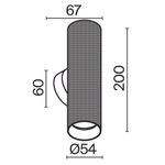 Настенный светильник (бра) Technical C080WL-02-GU10-MG