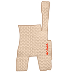 Ковры SCANIA 5 серии Р (автомат) (экокожа, бежевый, бежевый кант, красная вышивка)