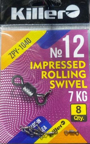 Вертлюг Killer Impressed Rolling Swivel №12, арт1040