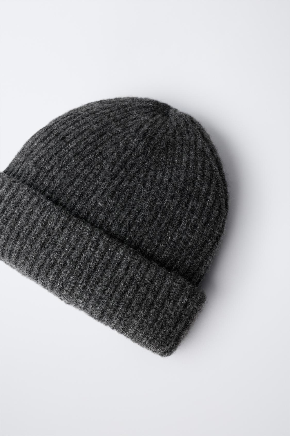 ZARA БАЗОВАЯ ШАПКА БИНИ, СЕРЫЙ МЕЛАНЖ