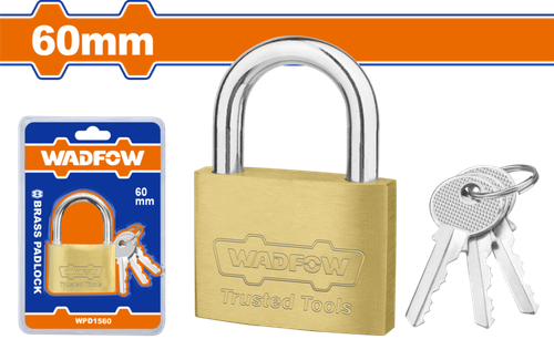 Замок навесной латунный 60 мм (6/36) WADFOW WPD1460
