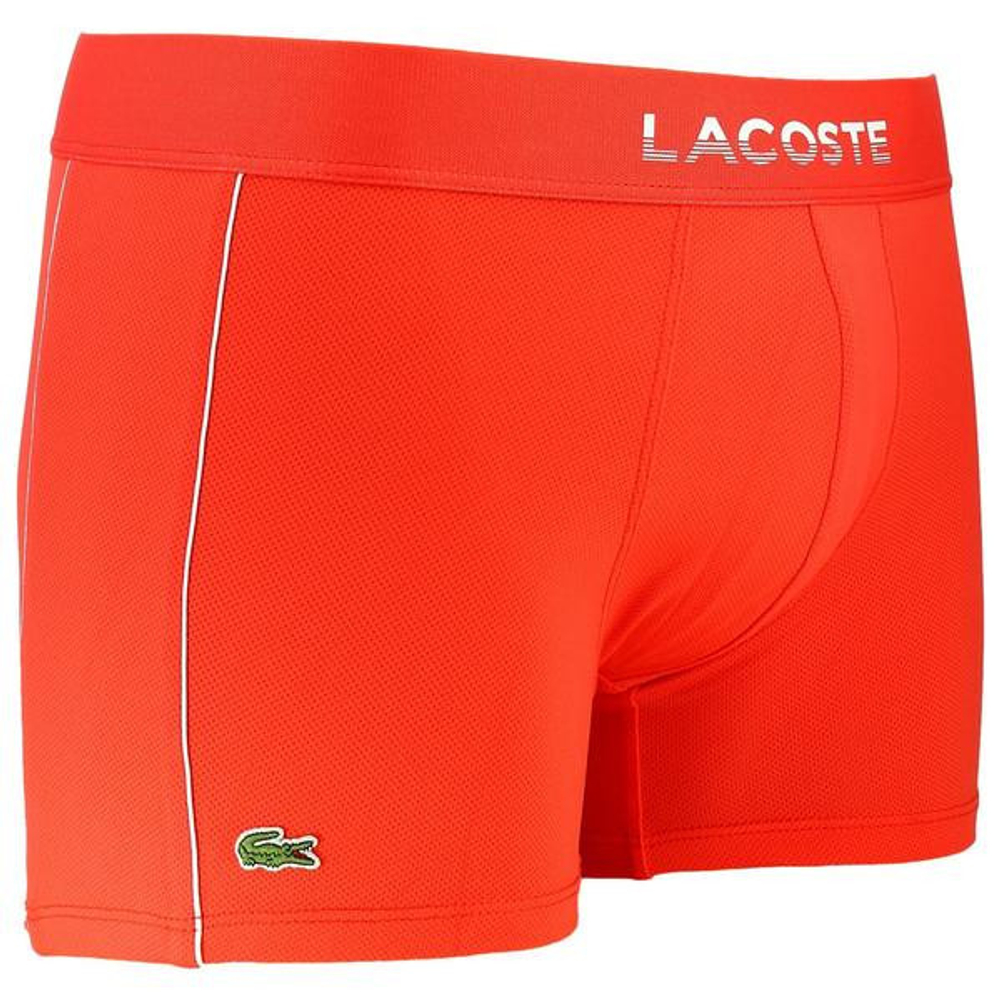 Мужские спортивные боксеры Lacoste Men’s Breathable Technical Mesh Trunk - красный