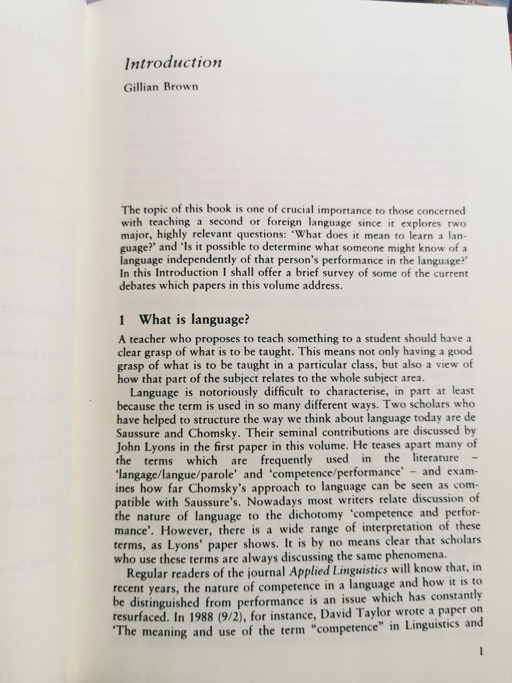 Performance and Competence in Second Language Acquisition (Applied Linguistics Non) 1st Edition