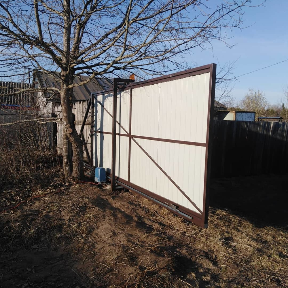 Откатные ворота под ключ+калитка+автоматика в Борково ,Лодейное поле.