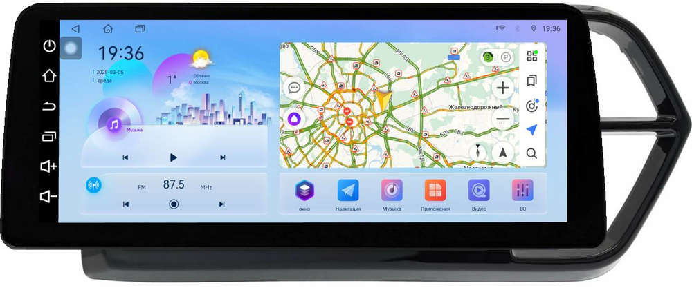 Магнитола для Jetta VS5, VS7 2022+ - FarCar монитор 12.3" 2K QLED на Android 14, TS10, CarPlay, 4G SIM-слот