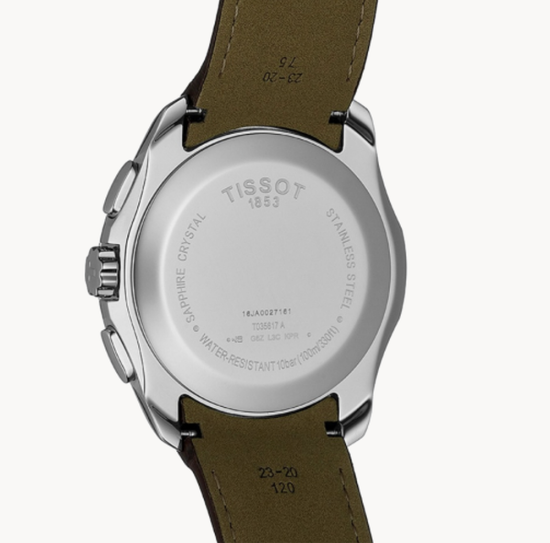 Мужские швейцарские часы-хронограф с секундомером Tissot Couturier T035.410.16.031.00 сзади