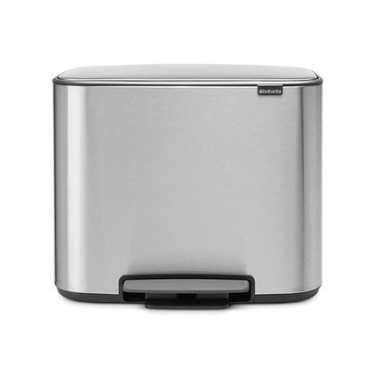 Мусорный бак Bo Pedal Bin 3x11л Brabantia Стальной матовый Fingerprint Proof