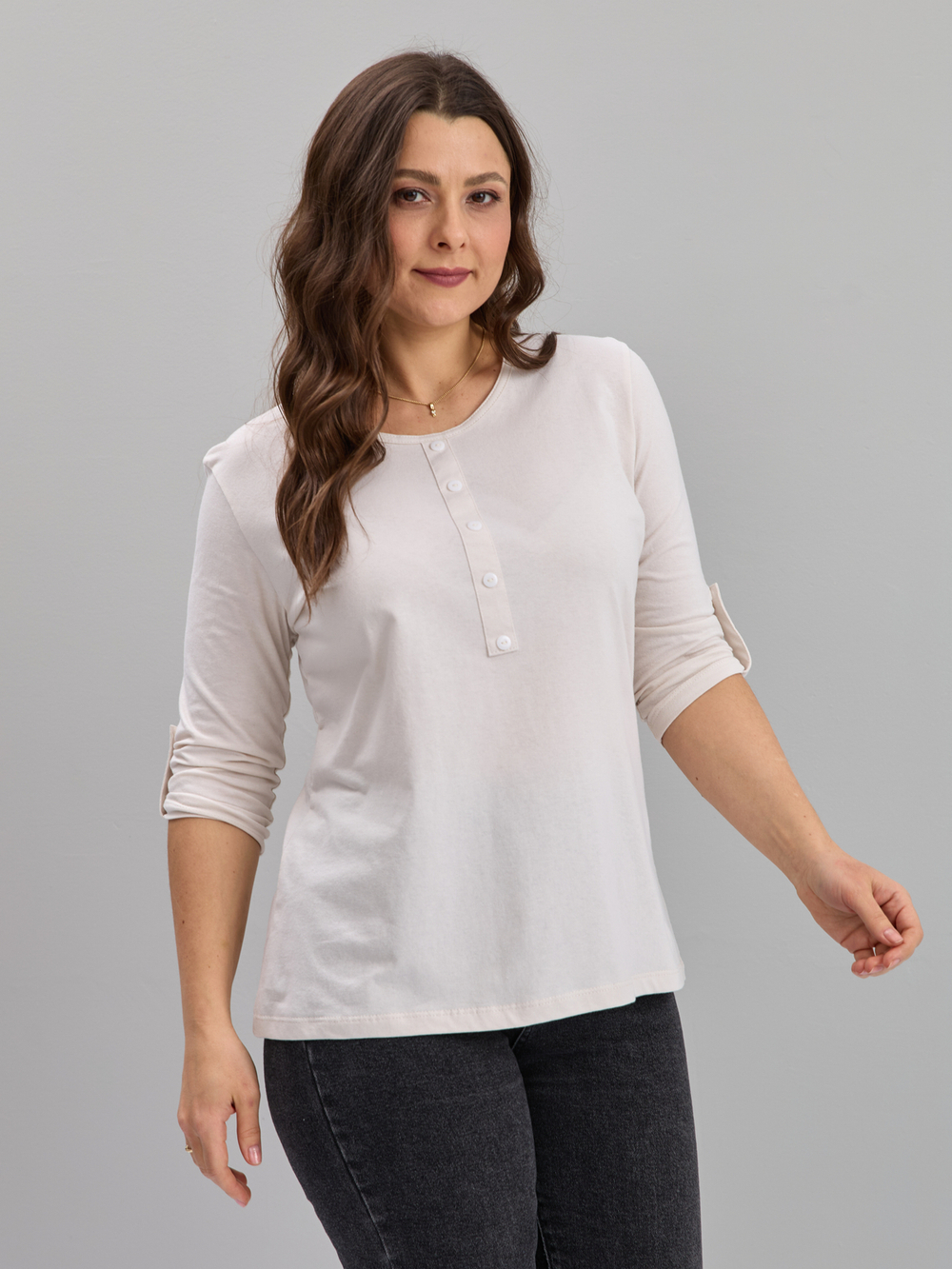 Лонгслив ЛНк-005/экрю