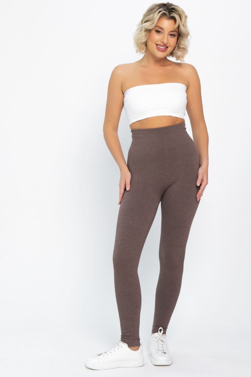 Лосины в рубчик утепленные (кофе) Б14804-7М LT Collection