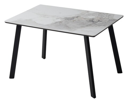 Стол М-City DISAUR Тик Так 120 Pandora Light Пандора, керамика, Черный каркас