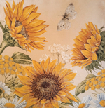 Набор гобеленовых чехлов на декоративные подушки Подсолнухи триптих 47х47 3 шт