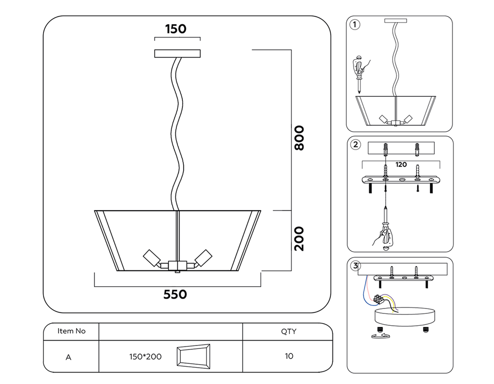 Ambrella Подвесная люстра с хрусталем Traditional TR5110