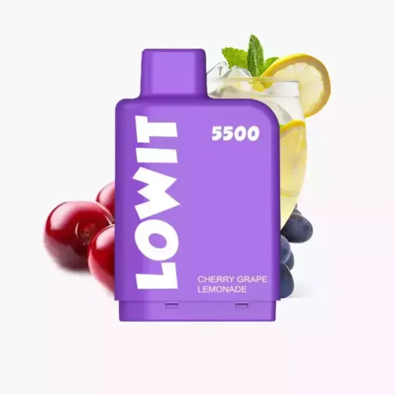 ELFBAR LOWIT 5500 Puffs | Liquid Pod Cartridge - Cherry Grape Lemonade (5% nic)