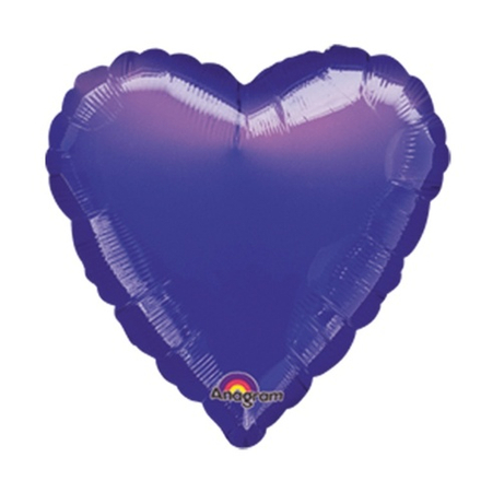 А Б/РИС СЕРДЦЕ 18" Металлик Фиолетовый