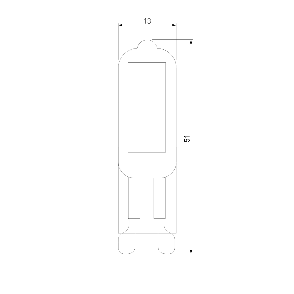 Светодиодная лампа G9 LED 3W 220V 3300K стекло BLG911