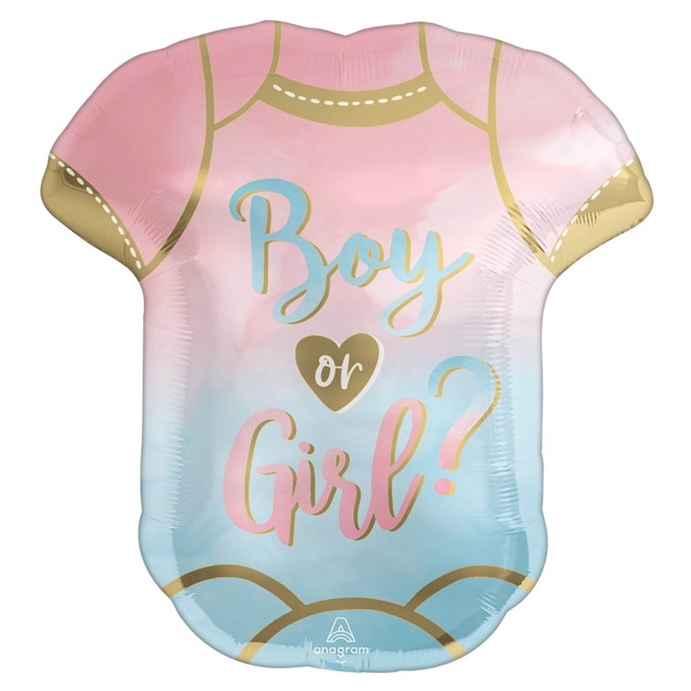 AN Шар фигура P35 Боди Boy or Girl? роз-голуб 22"/55CM W X 24"/60CM H (БГ-)