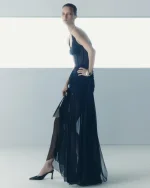 Юбка из шелка гофре