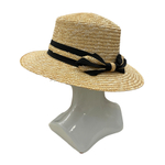 Канотье солома с соломенно-репсовой лентой