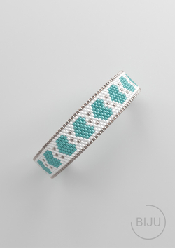 Схема PEYOTE, Схема браслета мозаичное плетение, узор из Miyuki Delica 11/0, файл PDF, №159