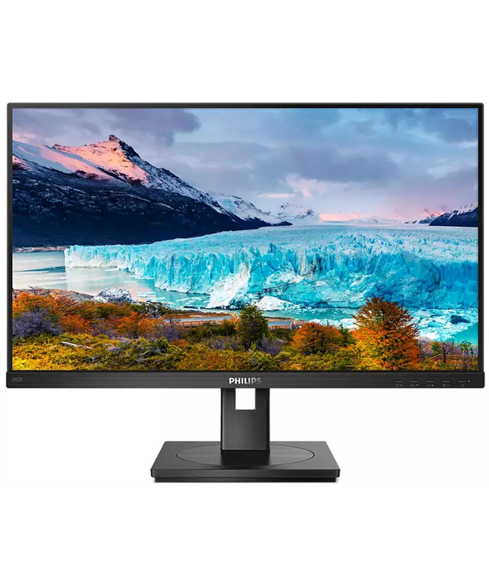 Монитор 23,8" Philips 242S1AE 1920x1080 75Гц IPS LED 16:9 4ms D-Sub DVI HDMI DP 50M:1 1000:1 178/178 250cd HAS Pivot Tilt Swivel Speakers Black