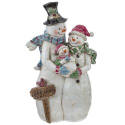 GAEM Фигурка декоративная "Снеговики", L18 W9 H31 см