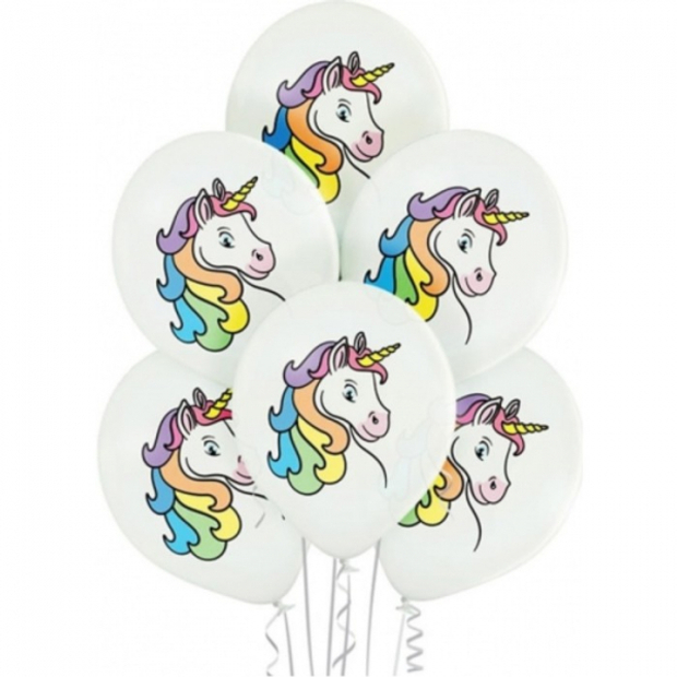Шары с рисунками и надписями единороги №44