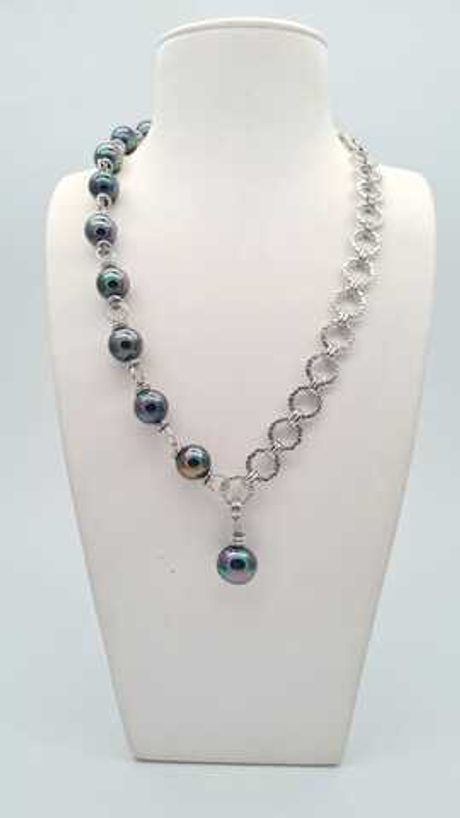 10160671 Колье Роман с камнем