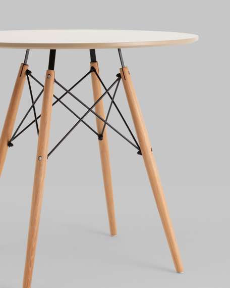 Стол Eames DSW NEW D80 бежевый