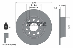 TEXTAR - 92224903-TET - Brake Disc