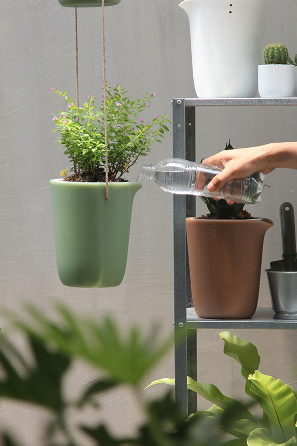 Горшок для полива растений Qualy Oasis Round Pot S