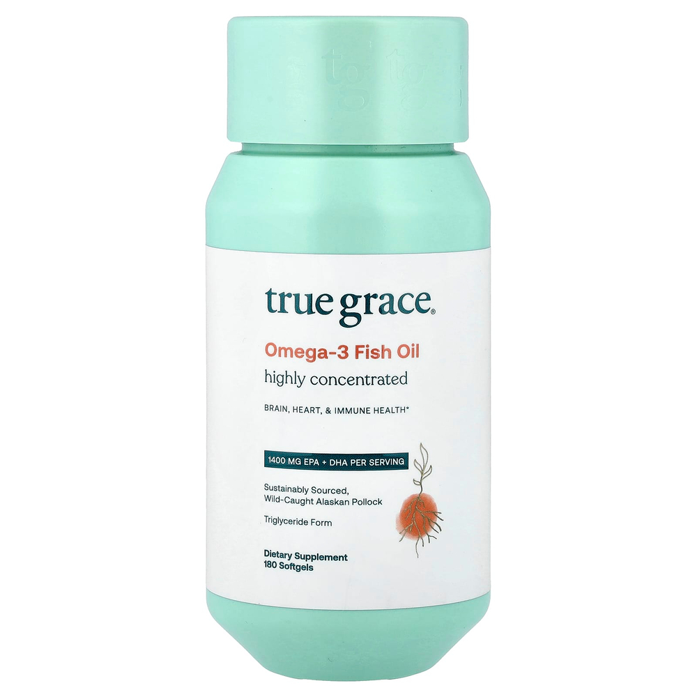 True Grace, Omega-3 Fish Oil, 180 Softgels