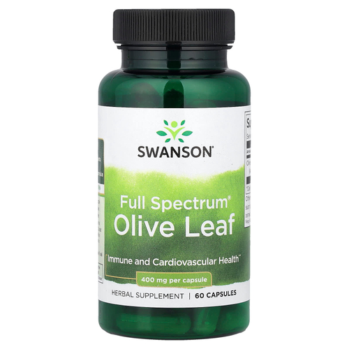 Swanson Vitamins, Full Spectrum®, листья оливкового дерева, 400 мг, 60 капсул