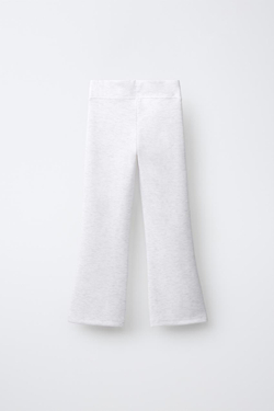 ZARA СПОРТИВНЫЕ БРЮКИ FLARE, СЕРЫЙ МЕЛАНЖ