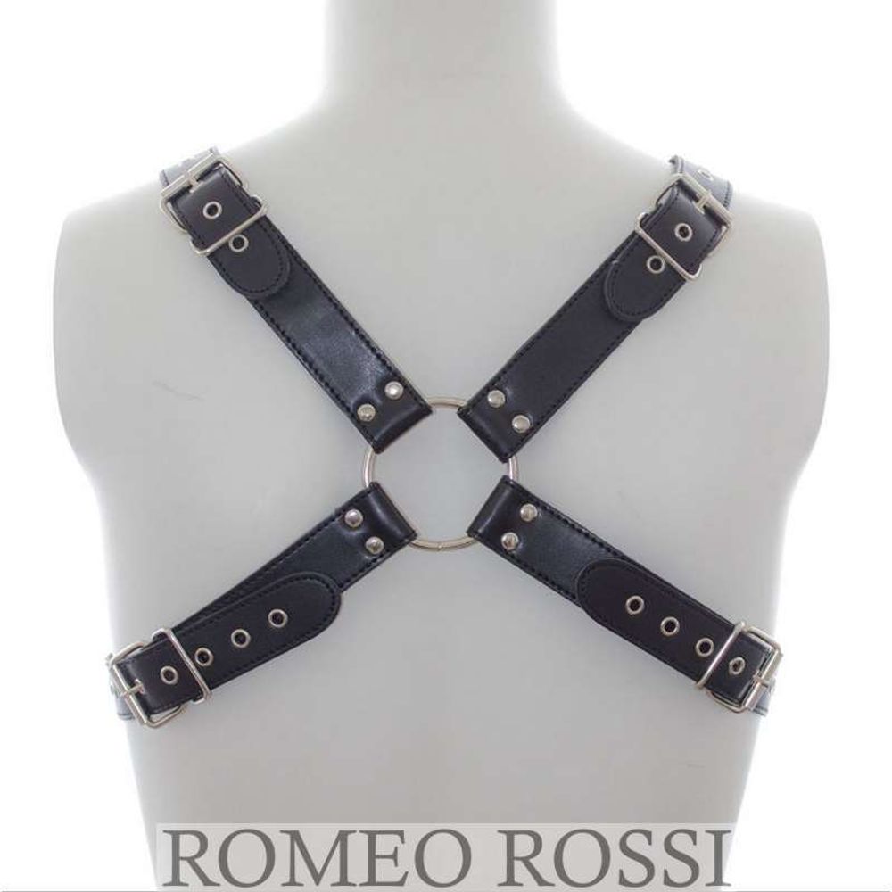 Мужская сбруя (портупея) черная Romeo Rossi 9035-2