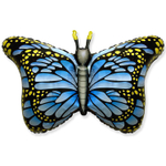 Шар Фольгированный Бабочка крылья голубые (Голубой)