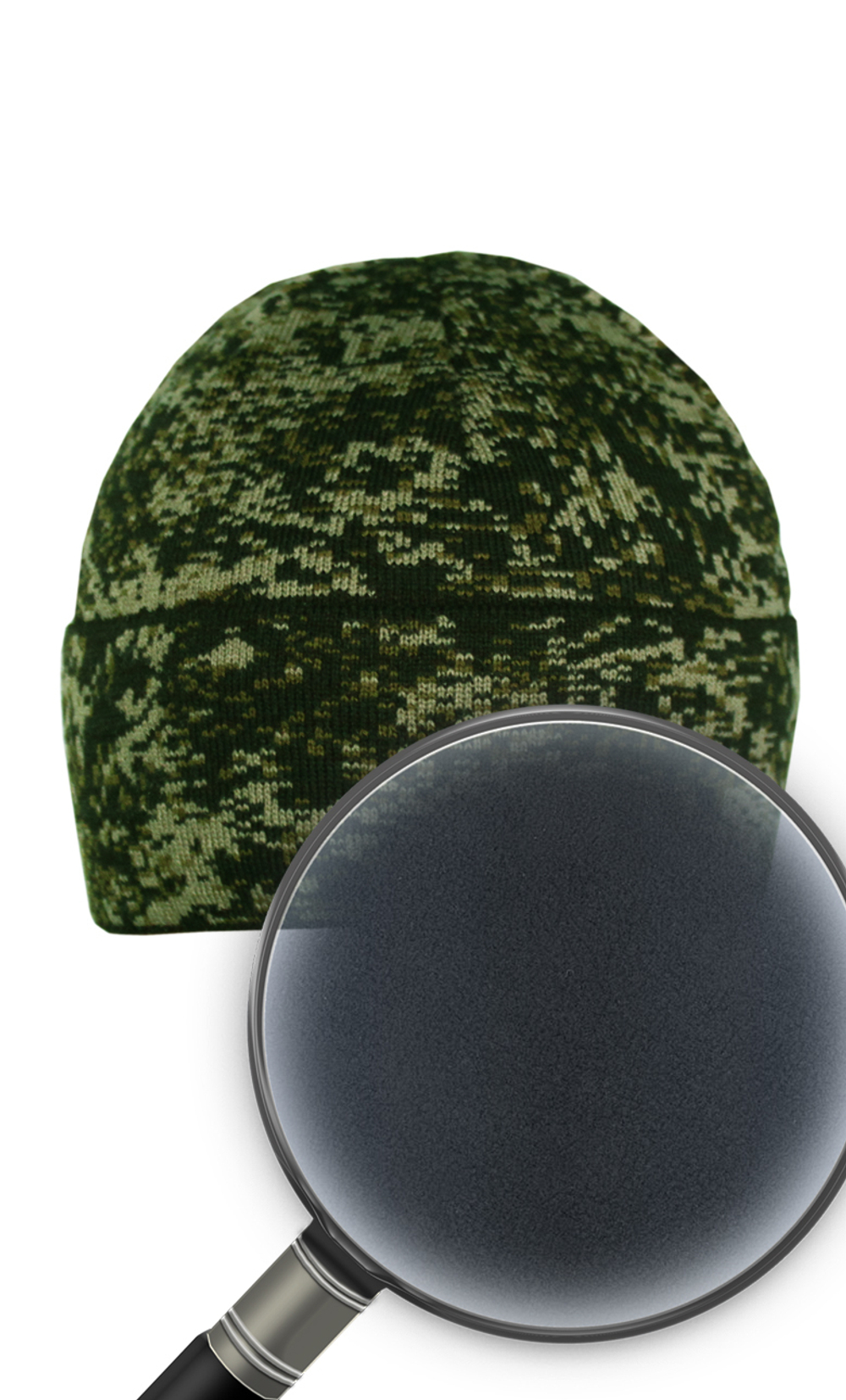 Шапка 2х нитка зел.Цифра с отворотом на флисе