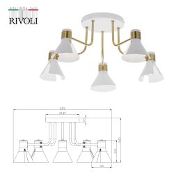 Люстра Rivoli Maira 7054-735 5 х Е14 40 Вт | Rivoli