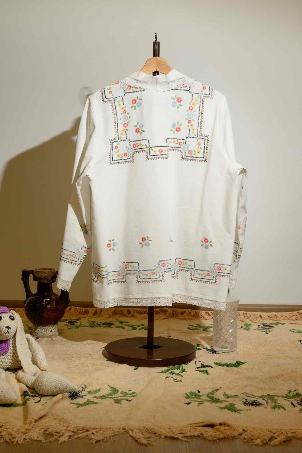Рубашка Soeurs Lace and Flowers Shirt white
