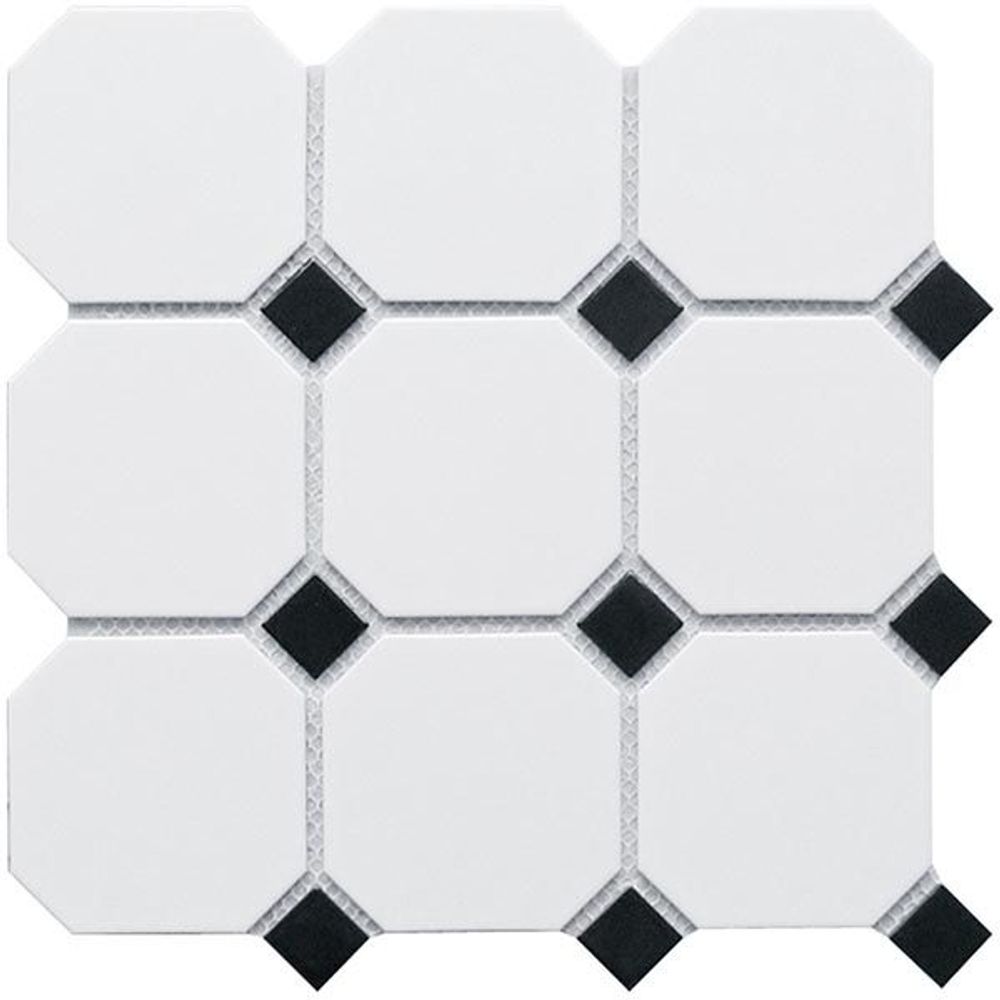 Мозаика Octagon big White/Black Matt (GTPL61466)