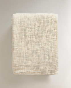 Zara Home плед из хлопка, зелёный · 3103/004